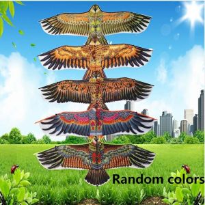BLESSFUL 1.1m/1.4m Interesting Game Garden Interactive Toys With 30 Meter Kite Line Gift For Children Polyester Easy Fly Kids Toys Flying Bird Kite Flat Eagle Kite Flying Toys