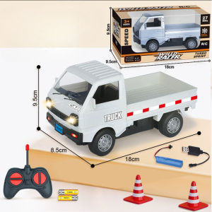 1:16 Remote Control Cargo Truck Toy 2.4GHz RC Drift Car With LED Light And Spray Lori Mainan Kereta Kontrol