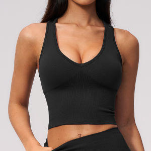 MUTUER Phụ nữ Thở thể thao Bra chống mồ hôi liền mạch Yoga đồ lót thể dục chống sốc Crop Top đẩy lên Gym Workout Tank