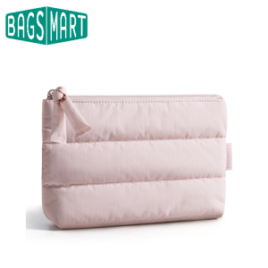 BAGSMART Small Makeup Bag Puffy Portable Cosmetic Pouch with Charm Zipper Water-Resistant Travel Organizer for Women2026