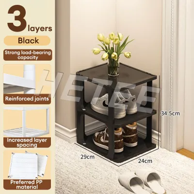 SALVO Folding Multi-Layer Shoe Rack Independent Plastic Shoe Rack Disassembly Simple Shoe Cabinet Porch Corner Space