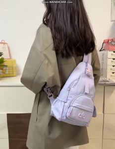 Alo Sling Backpack for Women Lightweight Crossbody Chest Bag Multi Pocket Waterproof Casual Outdoor Travel Gym Daypack