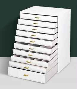 Ⓜ️ZEROIDEASⓂ️ 10 Layer Large Capacity Jewelry Box / Functional Jewelry Holder /Jewelry Box / Jewelry Case for Earring Necklace Ring Bracelet Watch / Jewelry Storage Box / Jewelry Organizer Box Ring Box Necklace Box Earring Box Bracelet Box