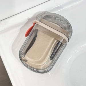 【Hibeautylife】Bathroom Drain Soap Box Wall Mounted ABS Soap Box with Lid Waterproof Soap Dish Dishes Storage Box Travel Organizer Case Storage