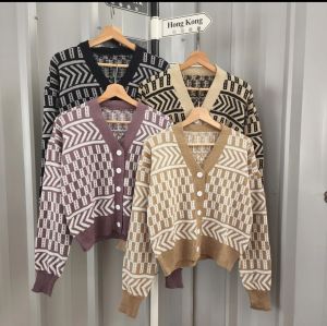 Cardigan Rajut Monochrome Tebal - Sweet outer wanita - Rajut cardigan premium Wanita korean style