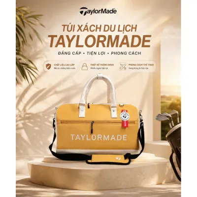 Túi Golf Duffel TaylorMade Performance – Túi Xách Đựng Đồ Golf Cầm Tay Cao Cấp Màu Vàng Mustard Thời Thượng