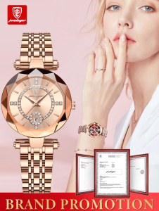 viviking Quartz watch round dial diamond Swarovski mother-of-pearl luxury waterproof