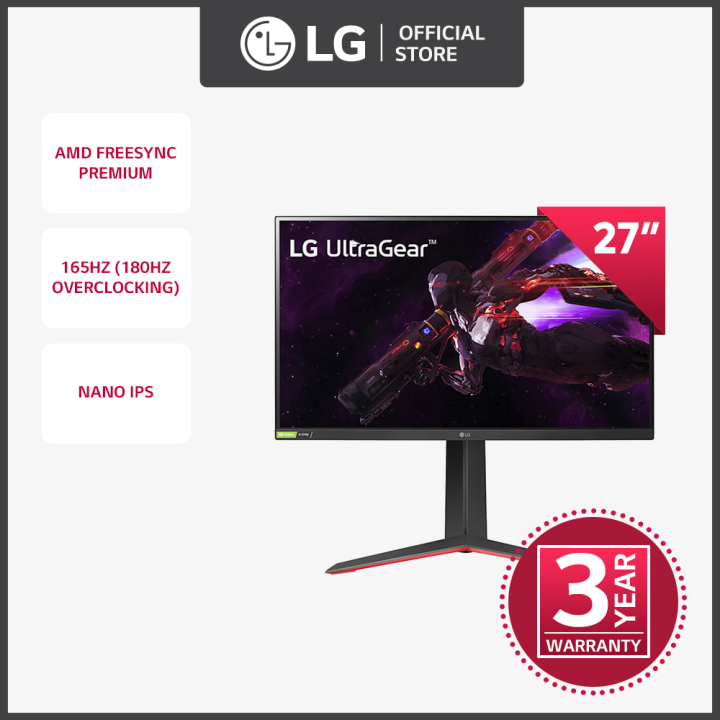 LG UltraGear 27in 2560x1440 144Hz 1ms Nano IPS Gaming Monitor