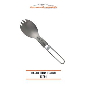 Sendok Garpu Lipat Titanium Folding Spork Titanium Dhaulagiri FST 01