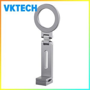 [Vktech] Magnetic Phone Stand with Adjustable Foldable Design for Travel Compatible with Smartphones and Tablets in Silver