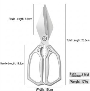 Heavy‑Duty Multi‑Function Kitchen Scissors Sharp Titanium Coated Kitchen Shears for Cutting Chicken Bone Meat Vegetables Nuts