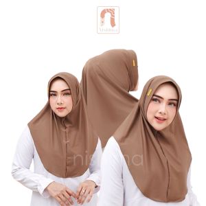 NISHIMA Paket 5 Pcs Bergo Instan Hamidah Jersey Ukuran M Akrilik