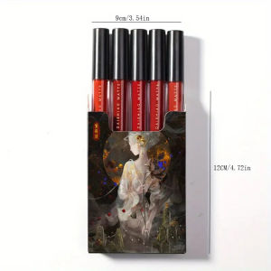 【12 hours delivery】5pcs/set Velvety Lipstick Set Matte Easy Coloring Set Not Dry Velvet Matte Long Lasting Lipstick
