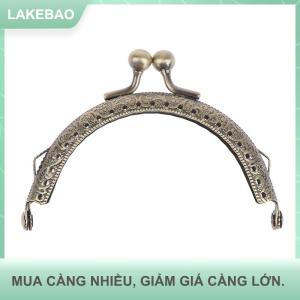 【LAKEBAO】 Khung kim loại tròn 8.5cm Ví cầm tay Túi cầm tay Túi xách khóa cài kim khí