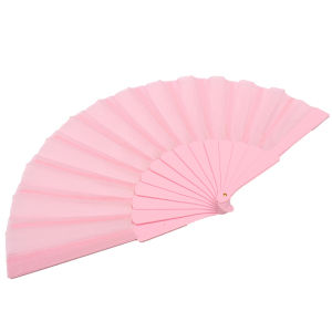 [Blue Sea Mall] Potable Handheld Fabric Hand Folding Fan Outdoor Dancing Bridals Wedding Party