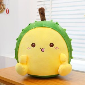 อีโมติคอนทุเรียนของเล่นตุ๊กตาปุยคอลเลกชันผลไม้ทุเรียนหมอนตุ๊กตาความสะดวกสบายของเล่นตุ๊กตานุ่ม30เซนติเมตรเอาใจยัด