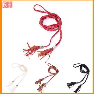 🔥🔥🔥ranghe Boho Phụ Nữ Đơn Giản PU Da Tassel Bện Tự Tie Vành Đai Thắt Lưng Mỏng Dây Thừng Thắt Lưng