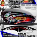 VARIASI STIKER CUSTOM CB HOLOGRAM DAN NON HOLOGRAM TERUPDATE / DECALL STRIPING BODY MOTOR CB / STICKER MOTOR CB EJT34. 