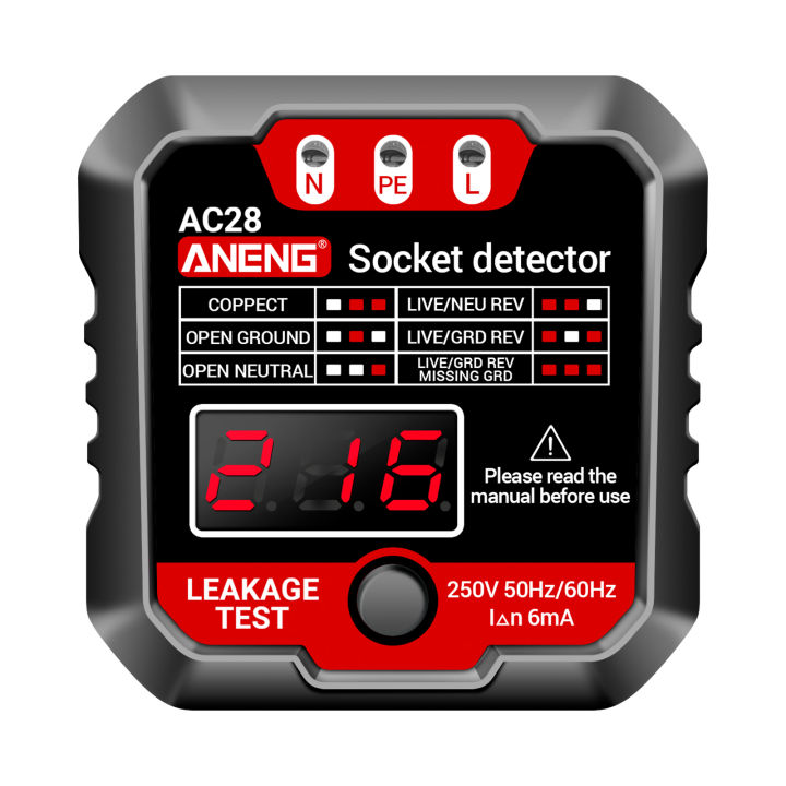 Sensor Checker Smart Sensor ANENG Outlet Tester Receptacle Detector with Voltage LCD ...