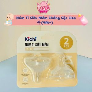 Núm vú cổ rộng Kichilachi Chính Hãng núm ty Plus Siêu Mềm