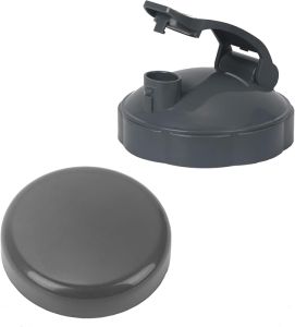 2PCS Replacement Parts For Nutribullet Lids Blender 1PCS Flat Lid and 1PCS Flip Top To-go Lid Fit for 600w and 900w 18/24/32 Oz Nutribullet Blender Cups