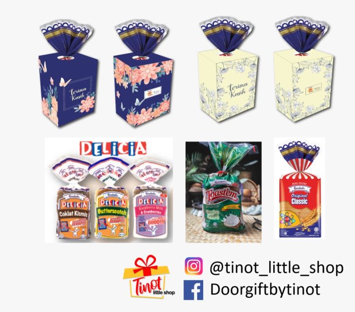 KOTAK ROTI / PACKAGING BOX / DOORGIFT BOX / GARDENIA BOX / MASSIMO BOX ...