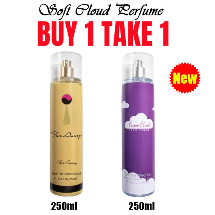 【BUY 1 TAKE 1】Far Away Perfume Soft Cloud Perfume 250ml Floral Fragrance Toilette Long Lasting for Women Men Perfume