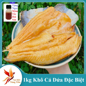 Khô Cá Dứa Xẻ Bướm Lóc Xương Chỉ còn Thịt Loại Cao Cấp Đặc Biệt Vị Lạt-(Tặng Kèm Sốt Mắm Tắc Chua Ngọt Chấm Hải Sản) VỰA KHÔ NÀNG TIÊN