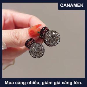 【CANAMEK】 2 4 cái kẹp tóc mini tròn Rhinestone kẹp móng vuốt nữ Zircon Retro kẹp tóc nhỏ kẹp Tóc Cua Phụ kiện tóc nữ ﻿