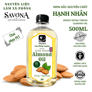 Dầu Hạnh Nhân Ngọt Nguyên Chất SAVONA 10-50-100-500ML - SAVONA Sweet Almond Oil 10-50-100-500ml