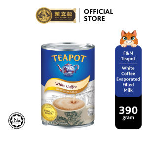 [ HALAL ] F&N Teapot White Coffee Evaporated Filled Milk｜390g