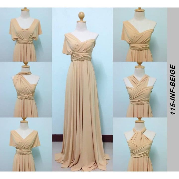 Infinity Dress With Tube Beige Lazada PH