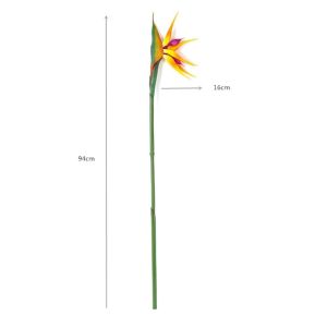 MILDGLOW Authentic Touch Artificial Bird of Paradise Decorative Long Stem Artificial Strelitzia Flowers DIY Faux Plants Wedding Decoration