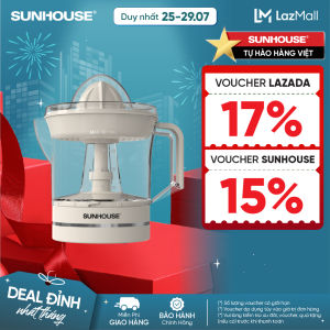 Máy vắt cam Sunhouse SHD5510 - 7L 25W - Màu be 2 đầu vắt tự động đảo chiều - Đế chống trượt - Bảo hành 12 tháng