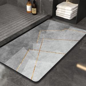 (Msia) 40x60cm (Thickness: 4mm) Luxury Series Japan Soft Diatom Mud Bathroom Mat Nordic Style Anti Slip Water Absorbent Fast Dry Diatomaceous Earth Floor Mat Fits Under the Door- 豪华硅藻土地垫 Mat Diatom Bilik Air Cepat Kering