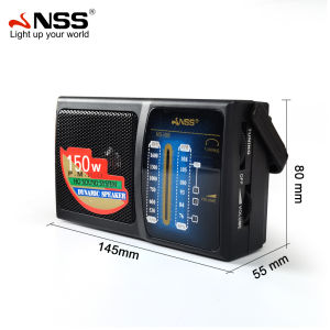 NSS 3 Band Radio FM AM original NS-108High Fidelity soundsupport FM/AM/TV Channel Radio AC or DC Charging FM Radio [COD]
