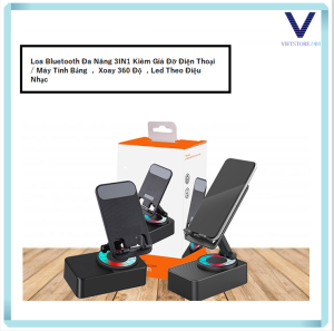 LOA BLUETOOTH M1 TÍCH HỢP 3 TRONG 1 BAO GỒM (USB + TYPE-C + GIÁ ĐỠ Điện Thoại)