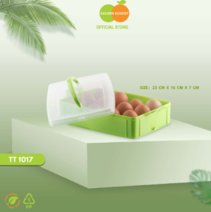 TEMPAT TELUR / BOX TELUR /WADAH PENYIMPANAN TELUR GOLDEN SUNKIST TT1017