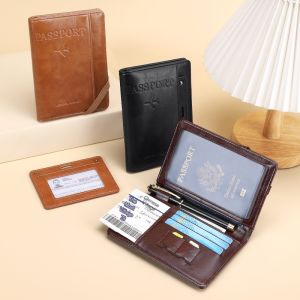 passport Folder card case document bag multifunction Easy Storage card case Compact and compact Waterproof and antiscratch travel bag protective cover Portable daily life
