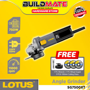 BUILDMATE Lotus TATAK POGI 750W Impact Drill HD7500XT /HD750X 750W 4inches Angle Grinder SG7500XT /SG750X