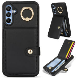 Vertical Card Solt Wallet Leather Ring Holder Case For Samsung Galaxy S24 Ultra S23 Plus S22 A55 A15 A35 A25 A14 A54 Stand Cover