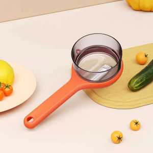 2 In 1 Dual Head Fruit Peeler with Splash Proof Storage Box Lightweight Vegetable Peeler for Orange