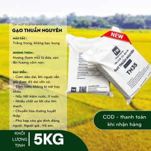 Gạo Thuần Nguyên gạo thơm cao cấp cơm thơm dẻo mềm ngọt tự nhiên gạo ngon cho gia đình túi 5kg