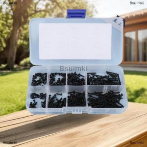 [COD] Bsuimki 400 800ชิ้น ชุดสกรูยึดตัวเองสีดำ M2 1ชุดสกรูล็อคและสกรูไม้