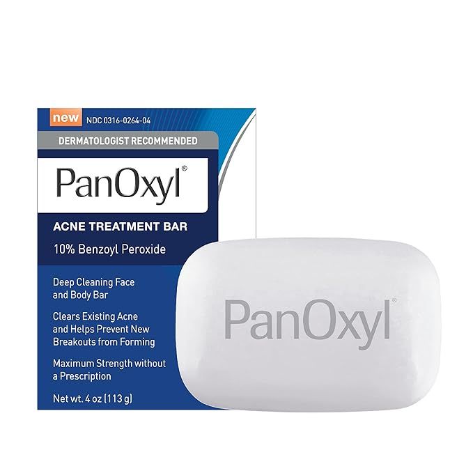 PanOxyl Acne Treatment Bar with 10% Benzoyl Peroxide 113g Maximum ...