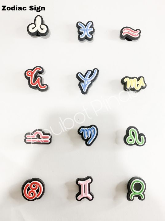 Jibbitz zodiac sign design/ jibbitz crocs / jibbitz/ high quality Lazada PH