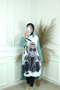 Baju Muslim Modern ALINA LONG TUNIK BO CRINKLE PRINTING SIZE M L XL XXL REAL PICTURE Baju Atasan Tunik Wanita Long Tunik Motif Cetak Printing Bergambar Long Tunik Jumbo Kancing Aktif Busui Frienldy Tunik Wanita Dewasa Simple Motif Cetak Sablon Viral
