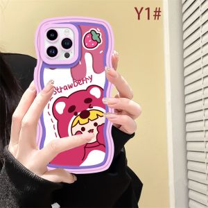 (Lokal Ready) Xinyu Casing hp OPPO A17 A17k OPPO A16 A16K A16e A57 4G A77s A15 A15S A12 A5S A54 A7 A95 A3S A11k A53 A33 A31 2020 A52 A92 F9 A76 A9 2020 Casing Ponsel Pasangan Manis Beruang Es Krim Tepi Bergelombang Soft Case