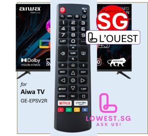 Replacement for Aiwa TV Remote Control GE-EPSV2R Brand New Warranty