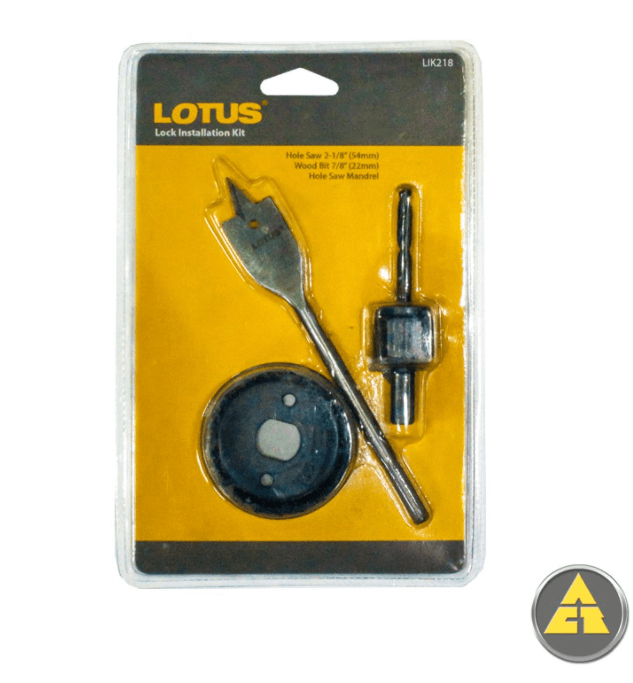 Lotus Lockset Installation Kit Lock Installation Kit Wood Hole Saw Flat ...